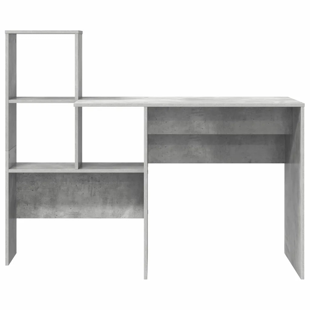 Scrivania con lo scaffale Grigio cemento 131,5 x 50 x 106,5 cm 869301