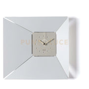 orologio da parete minimal illusio Bianco marmo/avorio in Ferro 42x5x40h cm