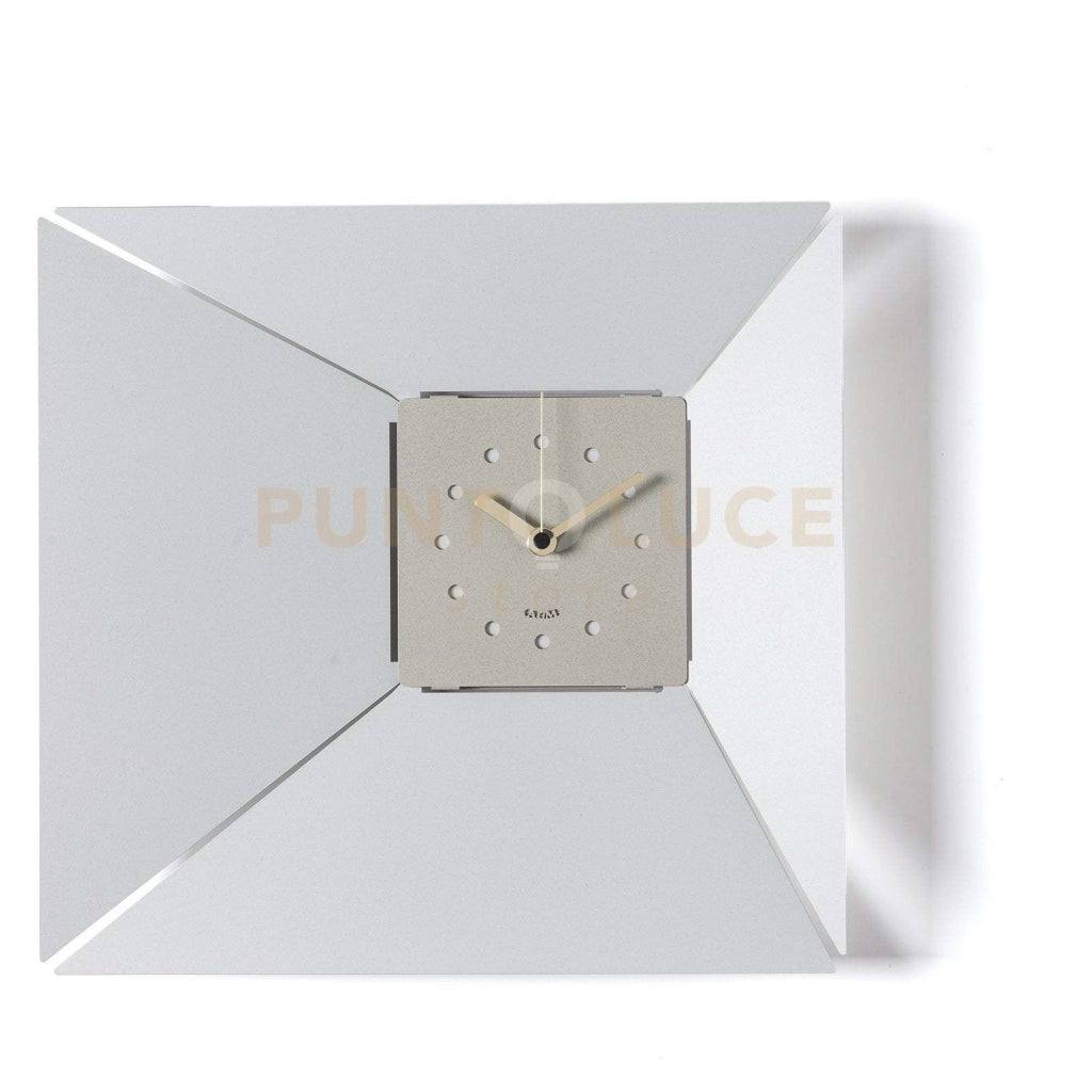 orologio da parete minimal illusio Bianco marmo/avorio in Ferro 42x5x40h cm