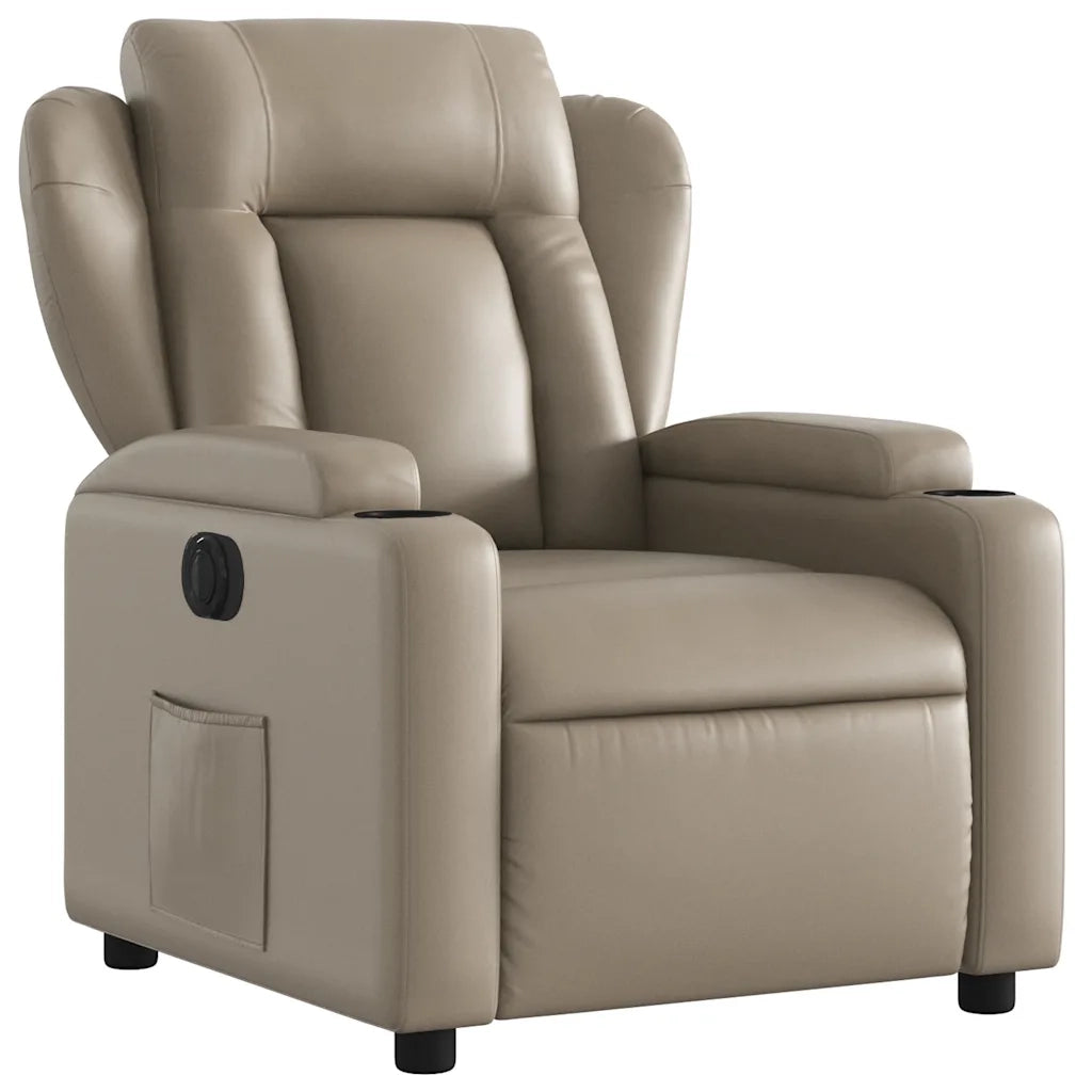 Poltrona Reclinabile Elettrica Cappuccino in Similpelle 3204536