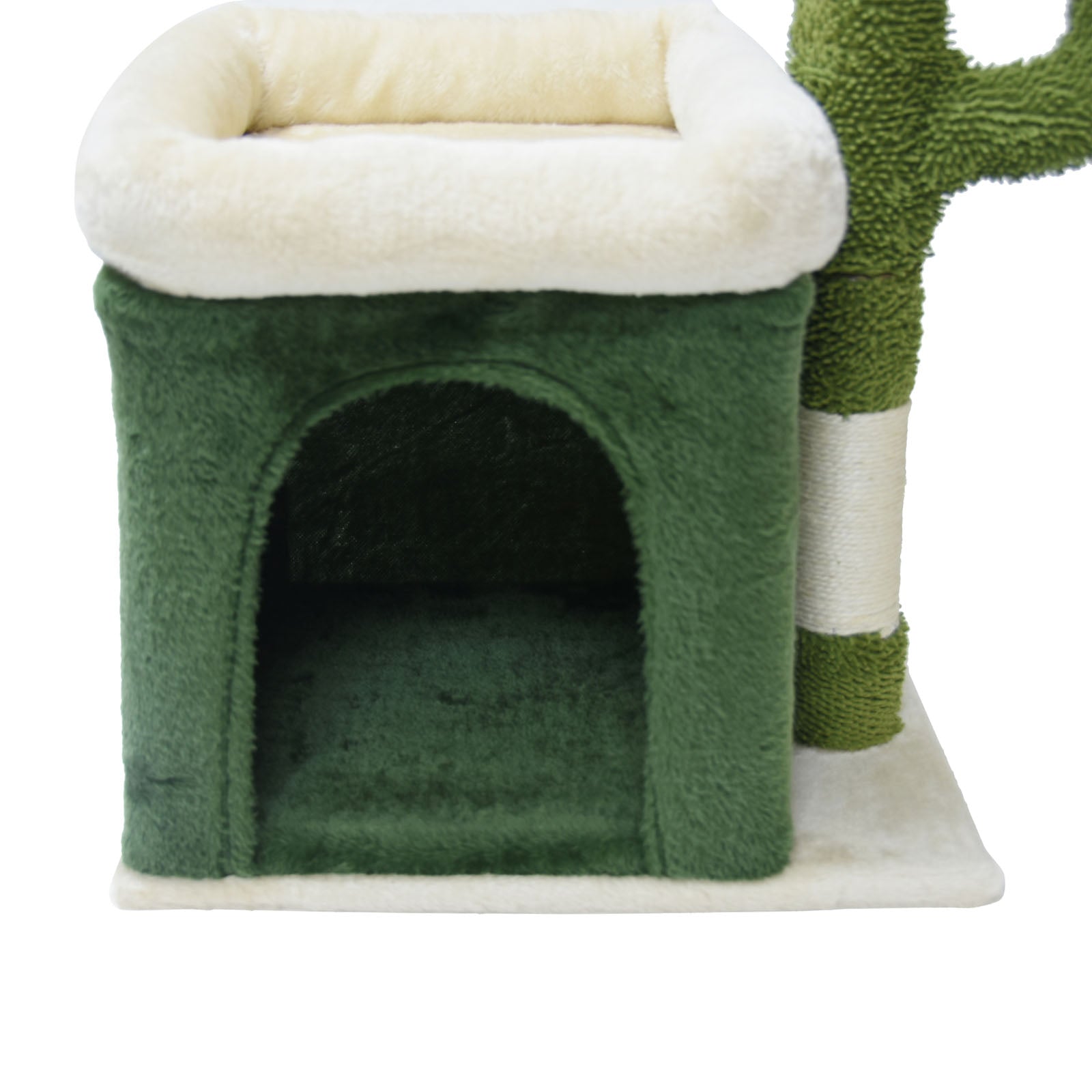 Fudajo Albero tiragraffi a forma di cactus 70cm con sisal di 4 mm Con casetta per gatti e 3 palline