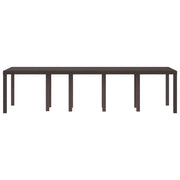 Tavolo da Giardino | Tavolino da esterno Marrone 300 x 100 x 73 cm polyrattan