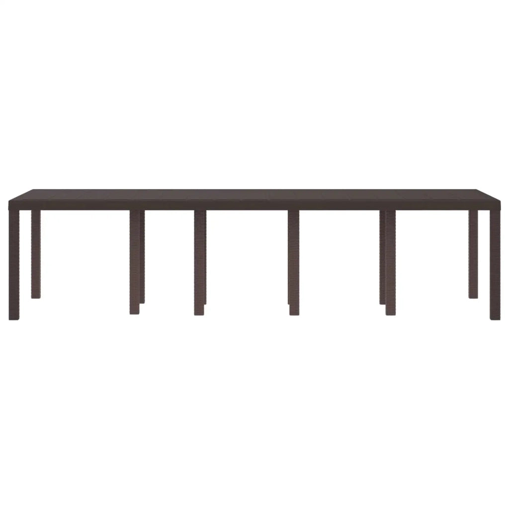 Tavolo da Giardino | Tavolino da esterno Marrone 300 x 100 x 73 cm polyrattan