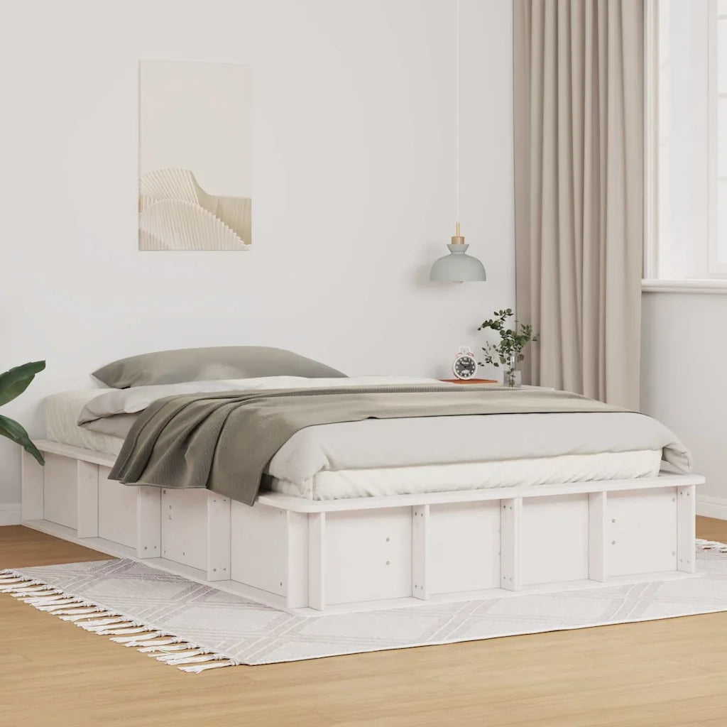 vidaXL Struttura del letto con archiviazione Bianco 120 x 200 cm legno