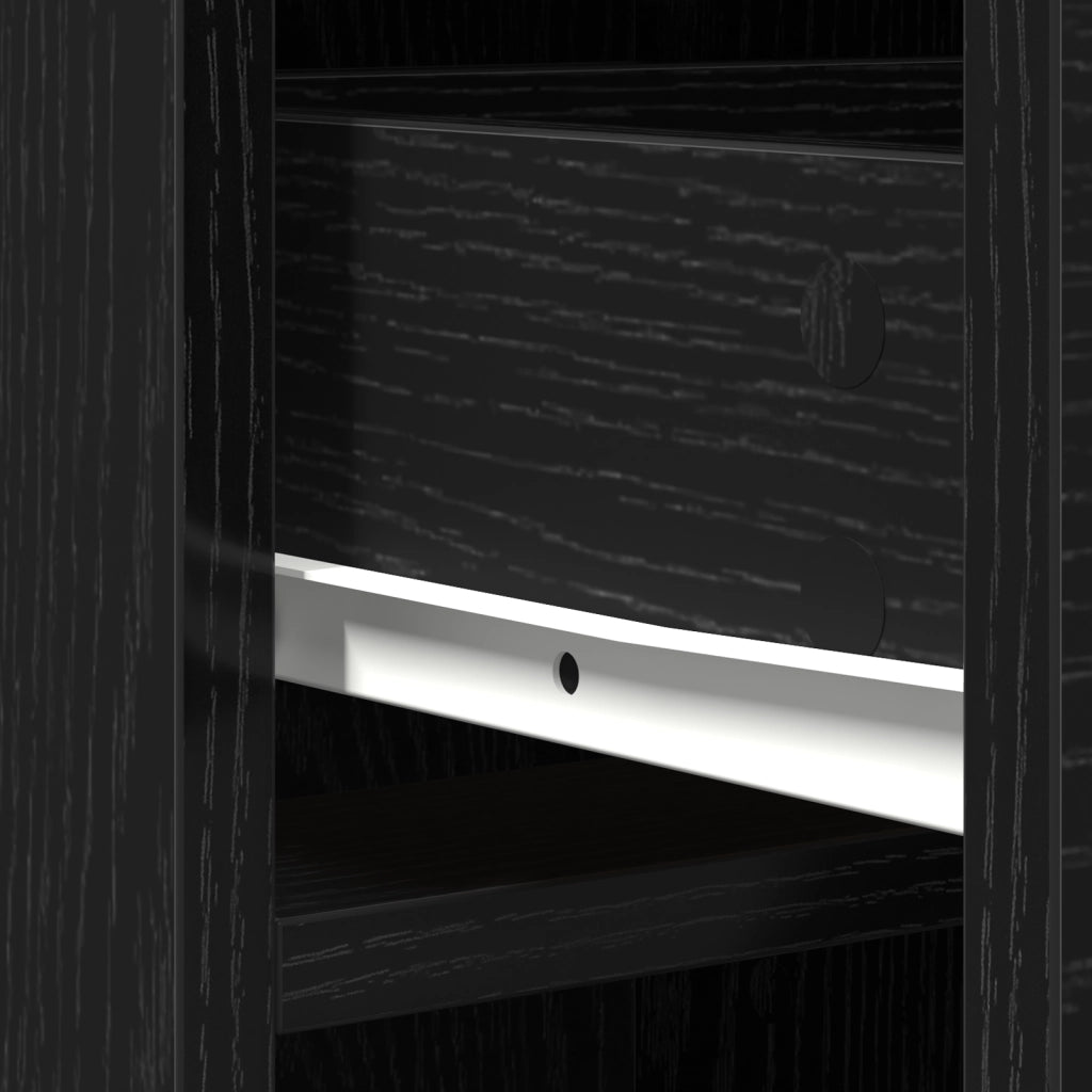 Armadio Alto in Rovere Nero - 40x41x135 cm, Realizzato in Legno Ingegnerizzato