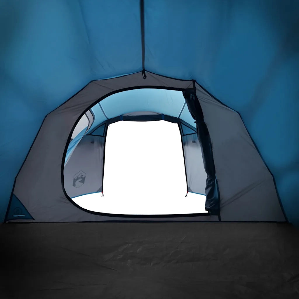 Tenda da Campeggio a Tunnel per 2 Persone Blu Impermeabile 94387