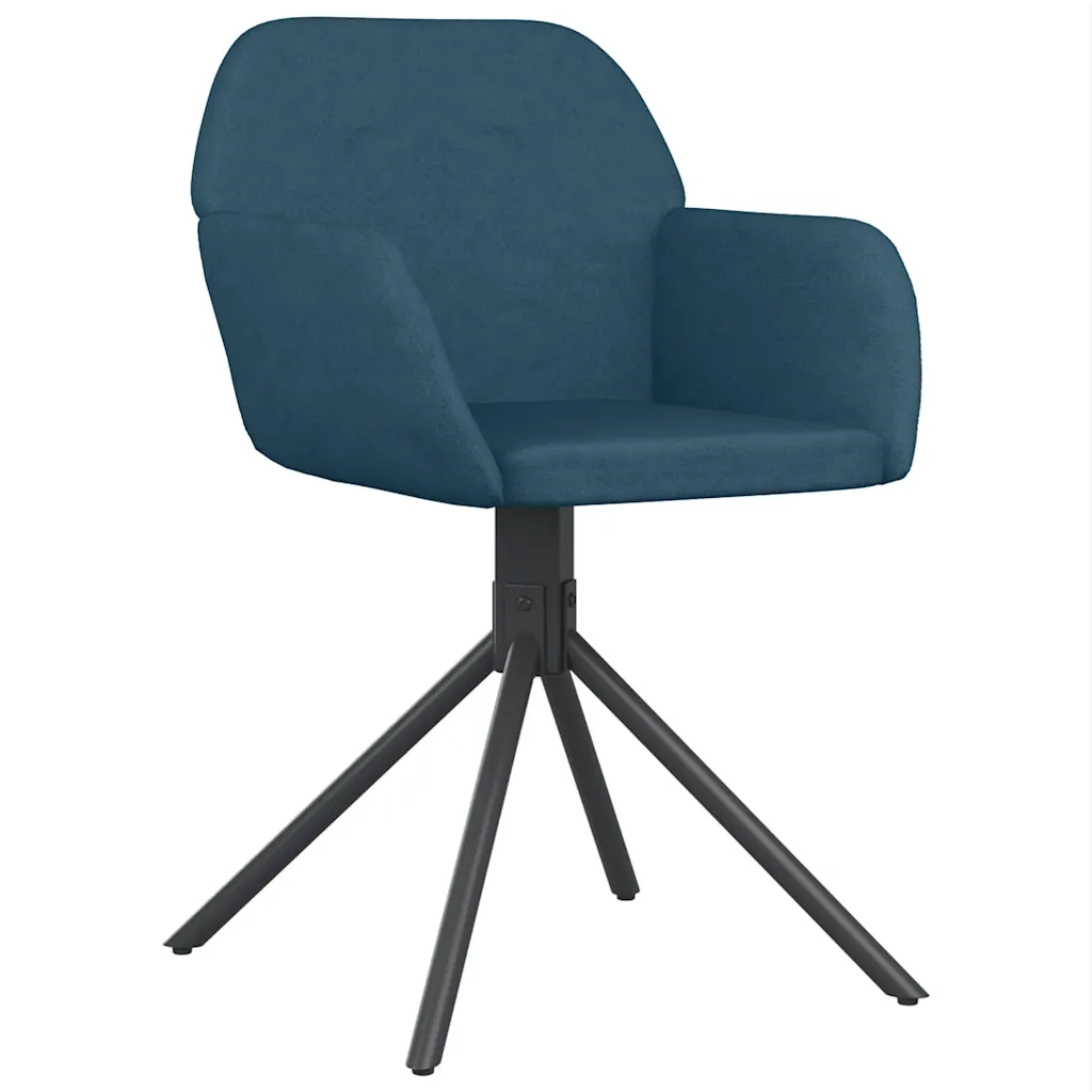 Sedie da Pranzo Girevoli 2 pz Blu in Velluto cod mxl 9226
