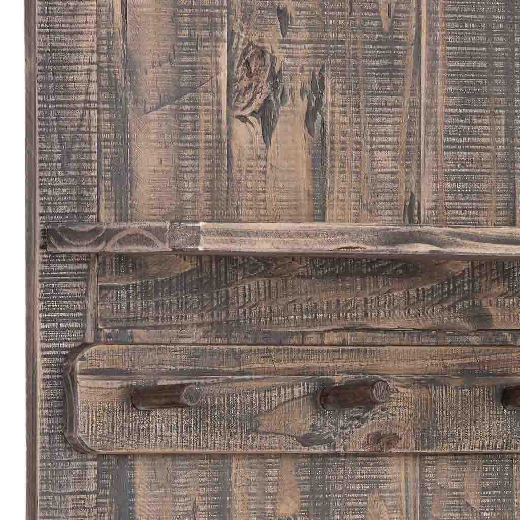 Tavolino da ingresso in legno marrone con panca 88x39x200h cm