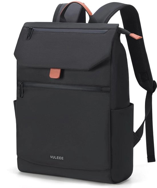 Borsa a Spalla Piccola, Zaino Leggero per Laptop con Tasca per Portatili da 15,6 Pollici, Impermeabile, Zaino per Uscite, Università, Scuola, Ufficio, Nero