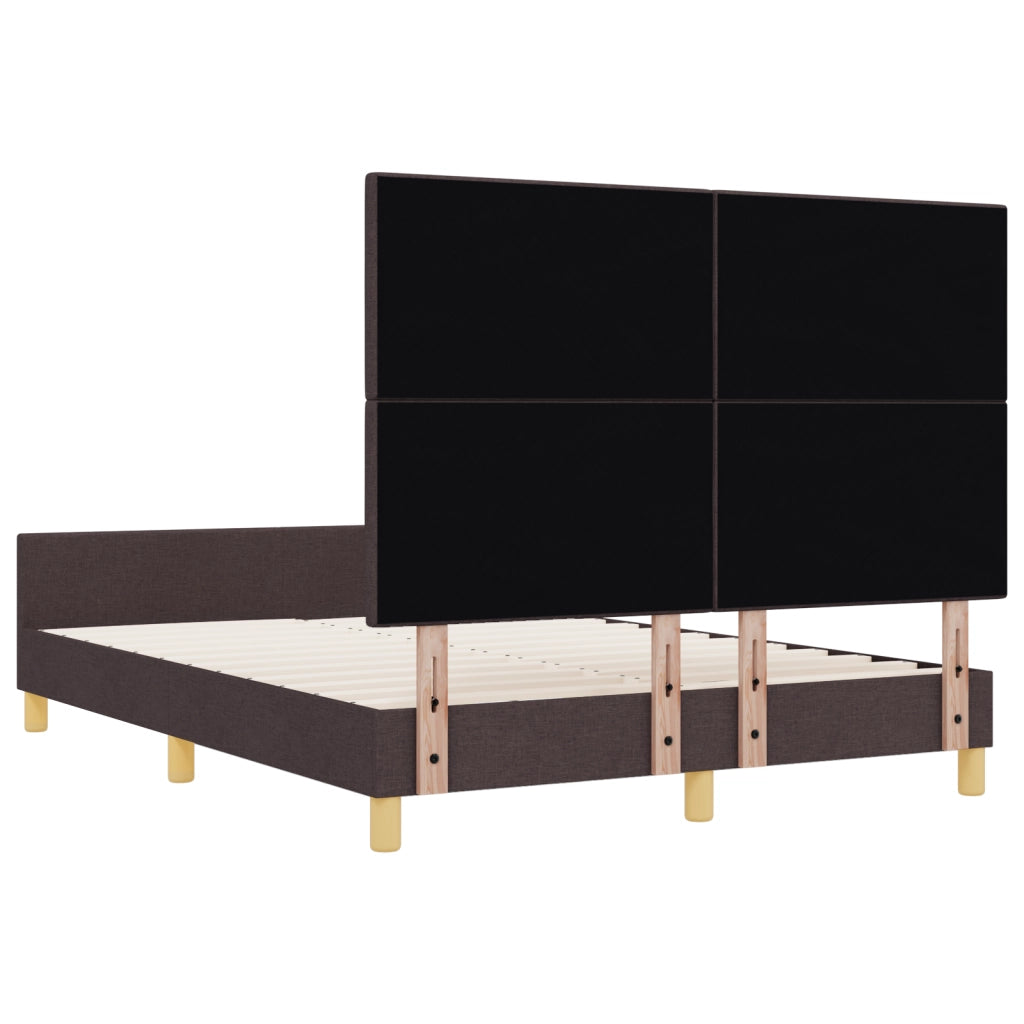 Struttura Letto  Marrone Scuro 140x200 cm Tessuto
