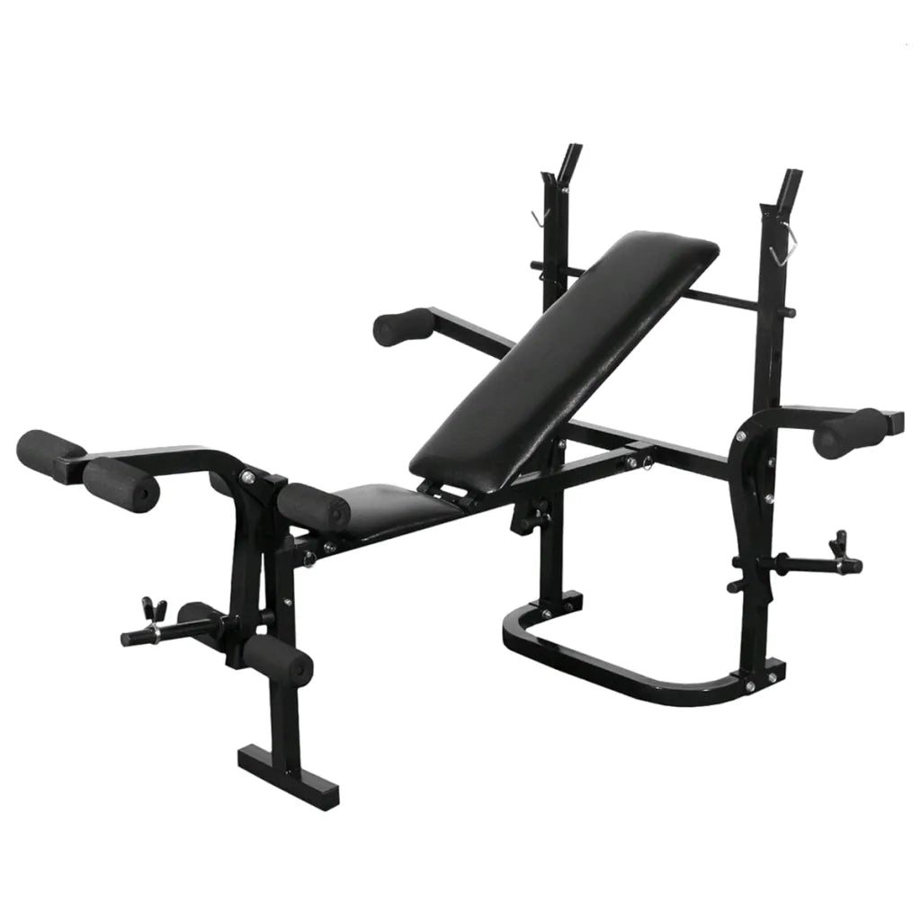 Panca-Sgabello Multifunzione con Bilanciere e Set di Manubri 60,5 kg 675178