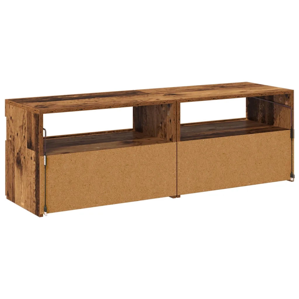 Mobili Porta TV con LED 2 pz Legno Antico in Legno Multistrato 856310