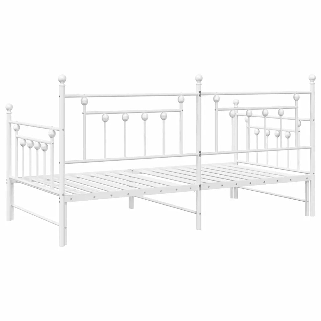 Struttura per letto di giorno Bianco 107 x 203 cm Acciaio 42002683