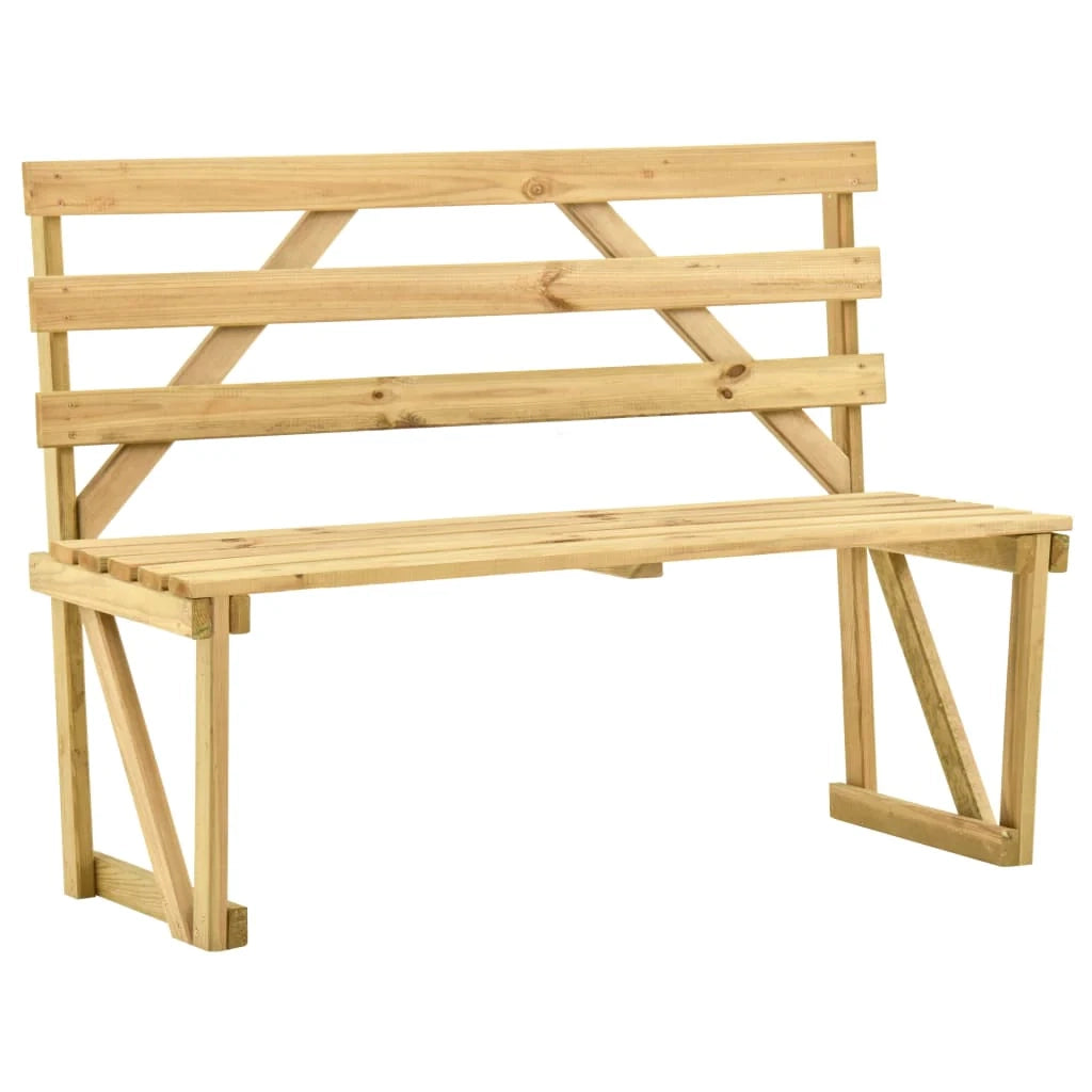 Panca da giardino mobili da esterno terrazza 120 x 50 x 90 cm legno di pino impregnato 02_0011195