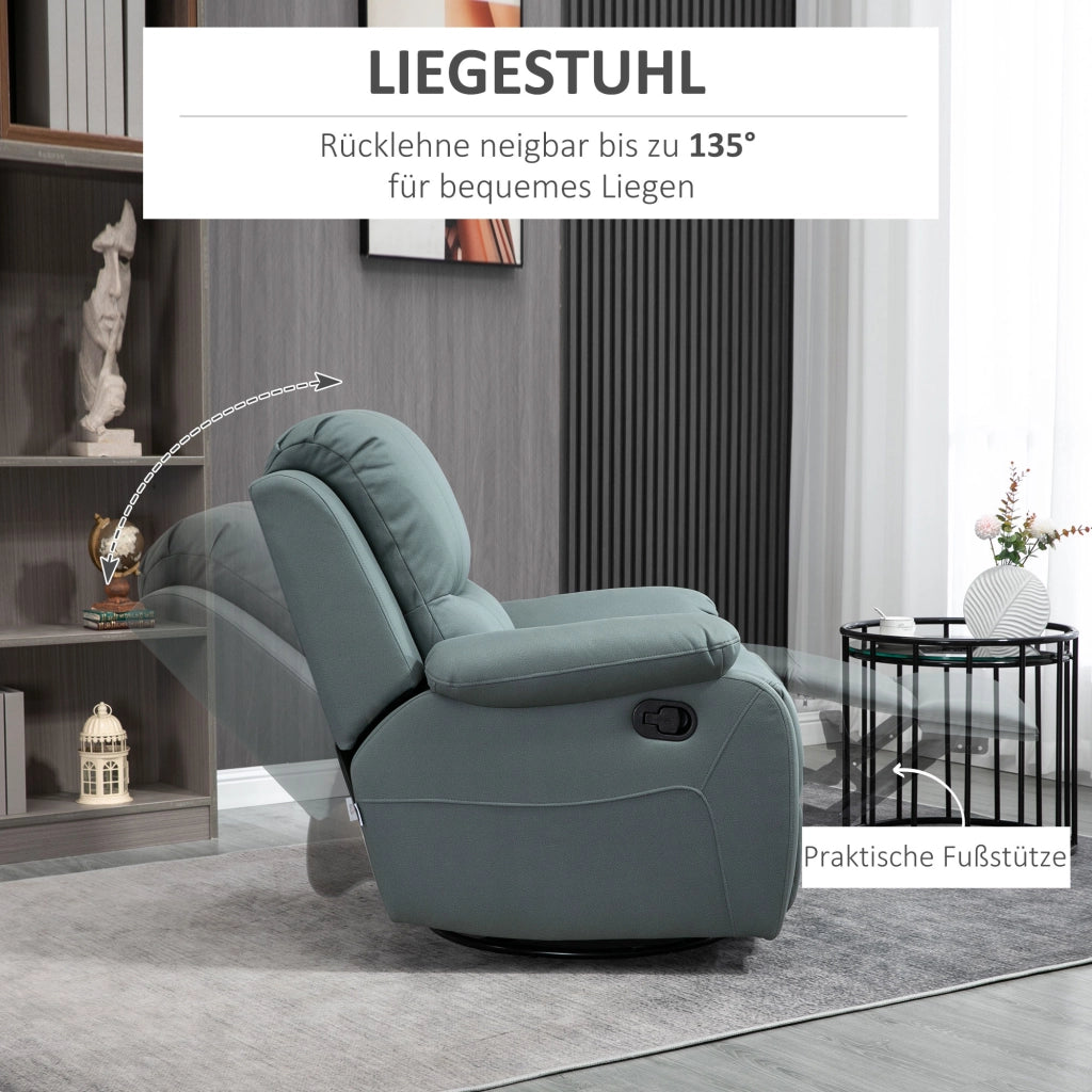 Poltrona relax girevole reclinabile ¨C zephmum ¨C verde 93x100x98