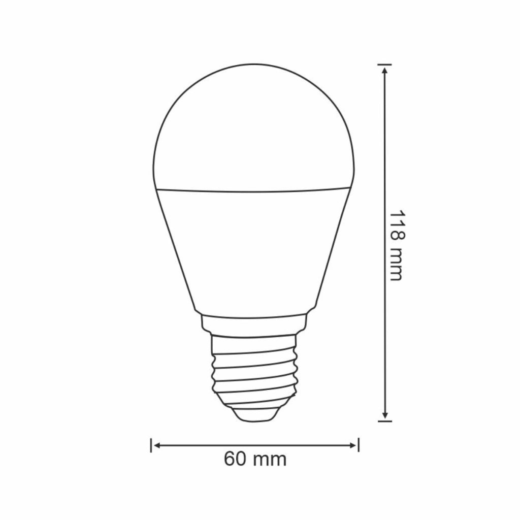 Lampadina LED A60 E27 12,5W 1521lm 3000K Polux Platinum