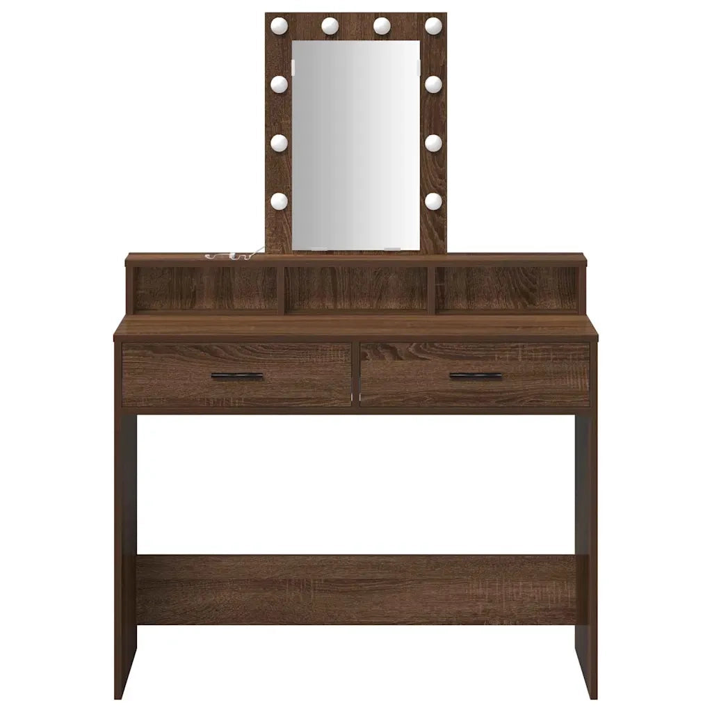 Tavolo da Trucco Marrone 100 x 41 x 140 cm Legno multistrato 865178