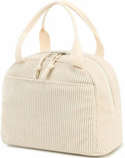Borsa pranzo - 26 x 19 x 19 cm - Borsa pranzo isolata per donne - formato compatto - Borsa pranzo riutilizzabile - Borsa pranzo trasportabile per scuola - lavoro - picnic e viaggi - con sezione separata per scuola e picnic