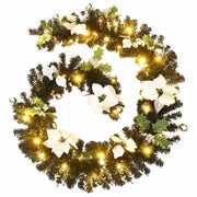Ghirlanda Natalizia con Luci a LED 2,7 m in PVC Nera CFW2019348