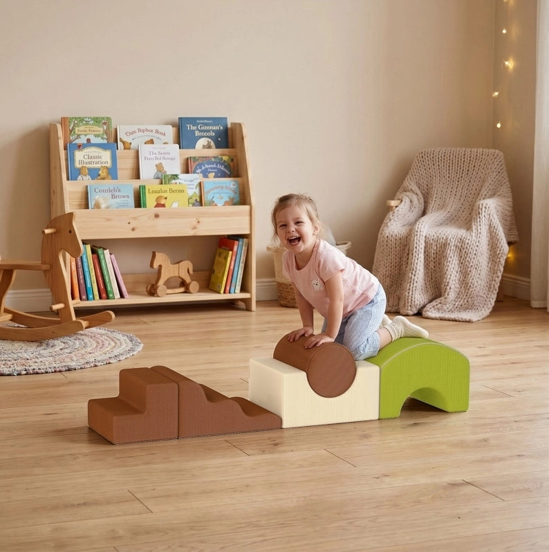 Set giochi morbidi per bambini 5 pezzi multicolore in tessuto, base antiscivolo