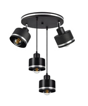Lampadario Candellux WAMA 4xE27 metallo nero/argento
