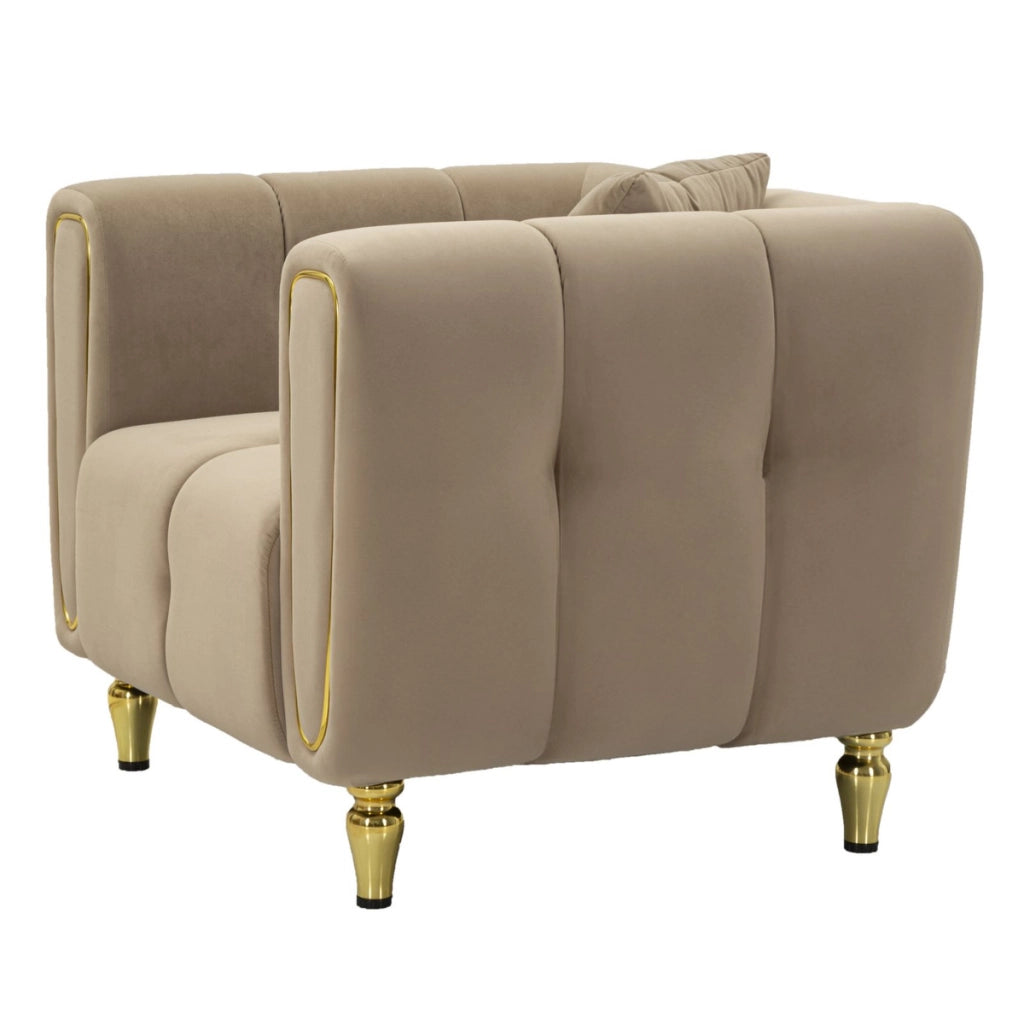 Poltrona VKH323, Marrone, Legno, 81x97x71 cm