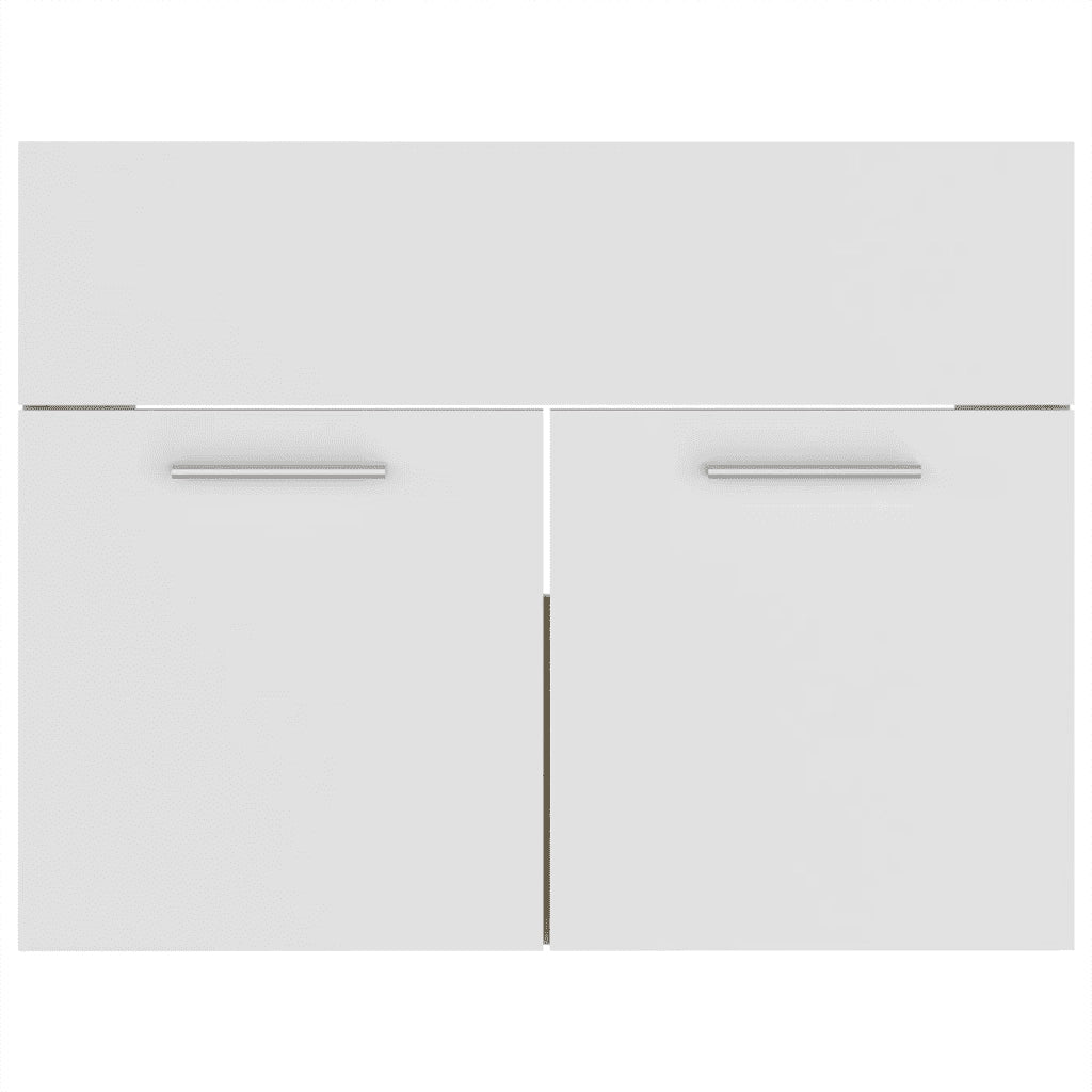 Mobile da Bagno con Lavabo Bianco e Rovere Sonoma in Truciolato 3070825