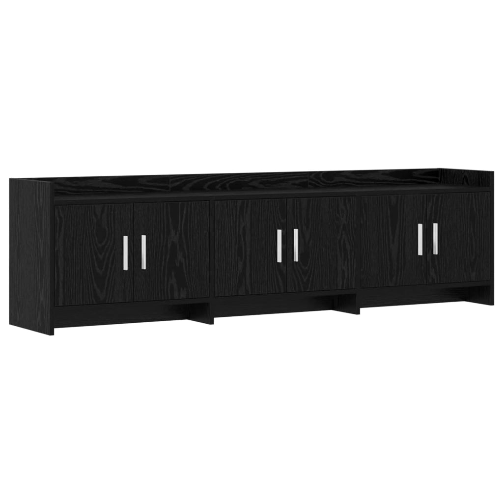 Mobile TV 168 x 33 x 47 cm Rovere Nero Legno ingegnerizzato 8011204