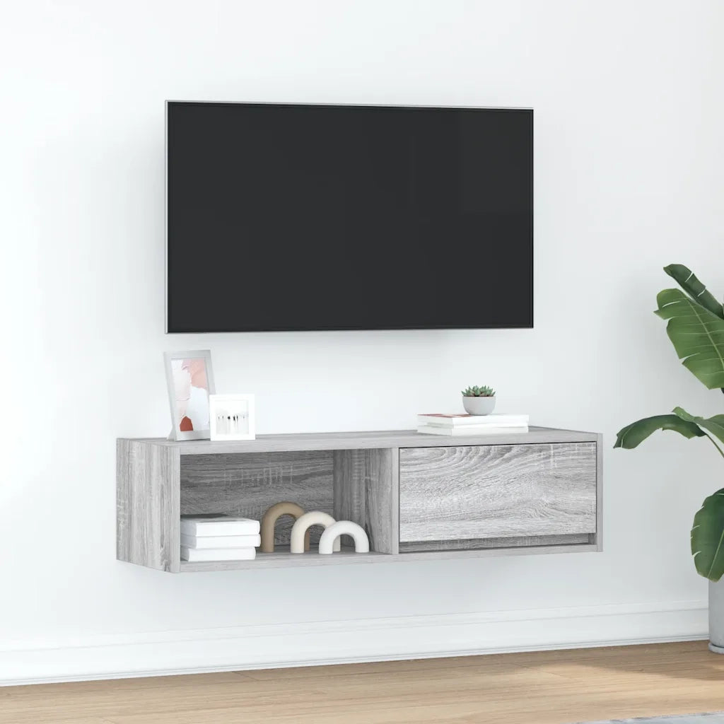 Mobile TV-Credenza TV-Console TV Grigio Sonoma 100x31x25,5 cm in Legno Multistrato