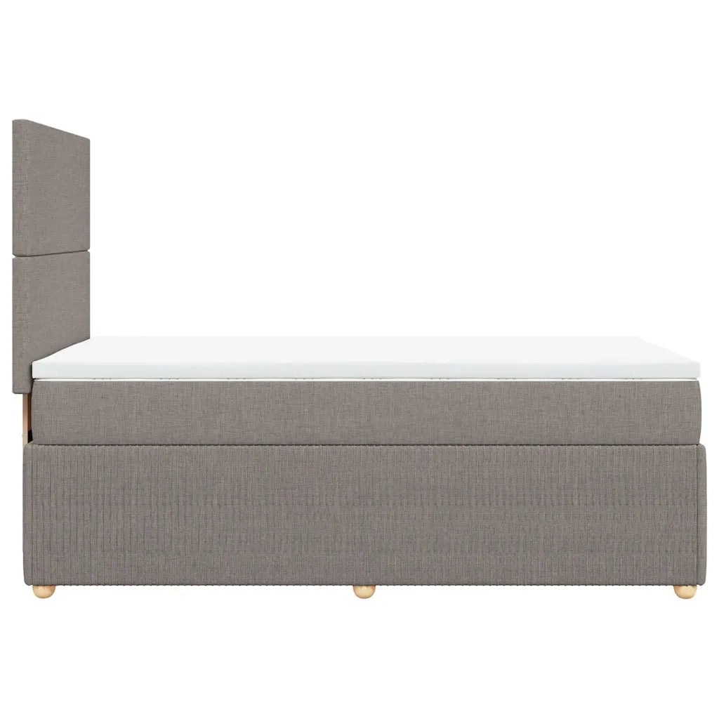 Giroletto a Molle con Materasso Tortora 90x200 cm inTessuto