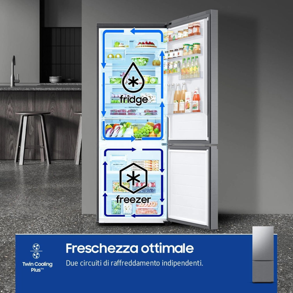 Samsung RB53DG706CS9 Frigorifero Doppia Porta Libera Installazione 538 Litri Classe Energetica C Metallico-Acciaio Inossidabile