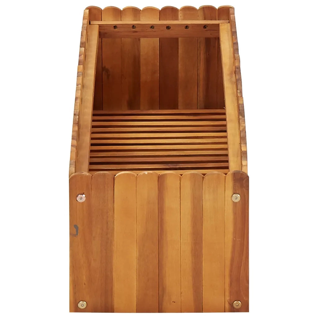 Letto Rialzato da Giardino 100x30x25 cm in Massello di Acacia 45918