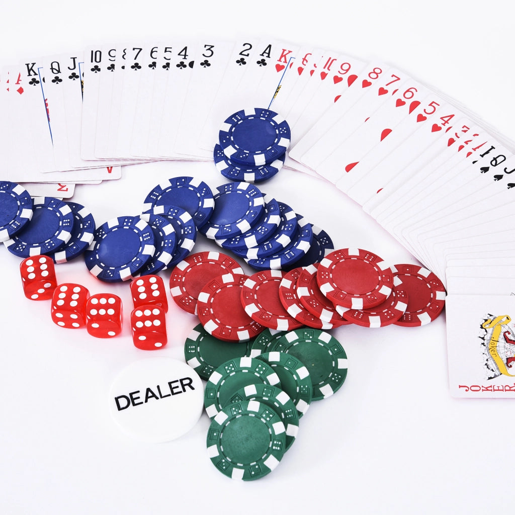 Set di Poker Professionale ¨C Zephmum ¨C Aluminio con 300 Fichas, 5 Dadi, 2 Barajas