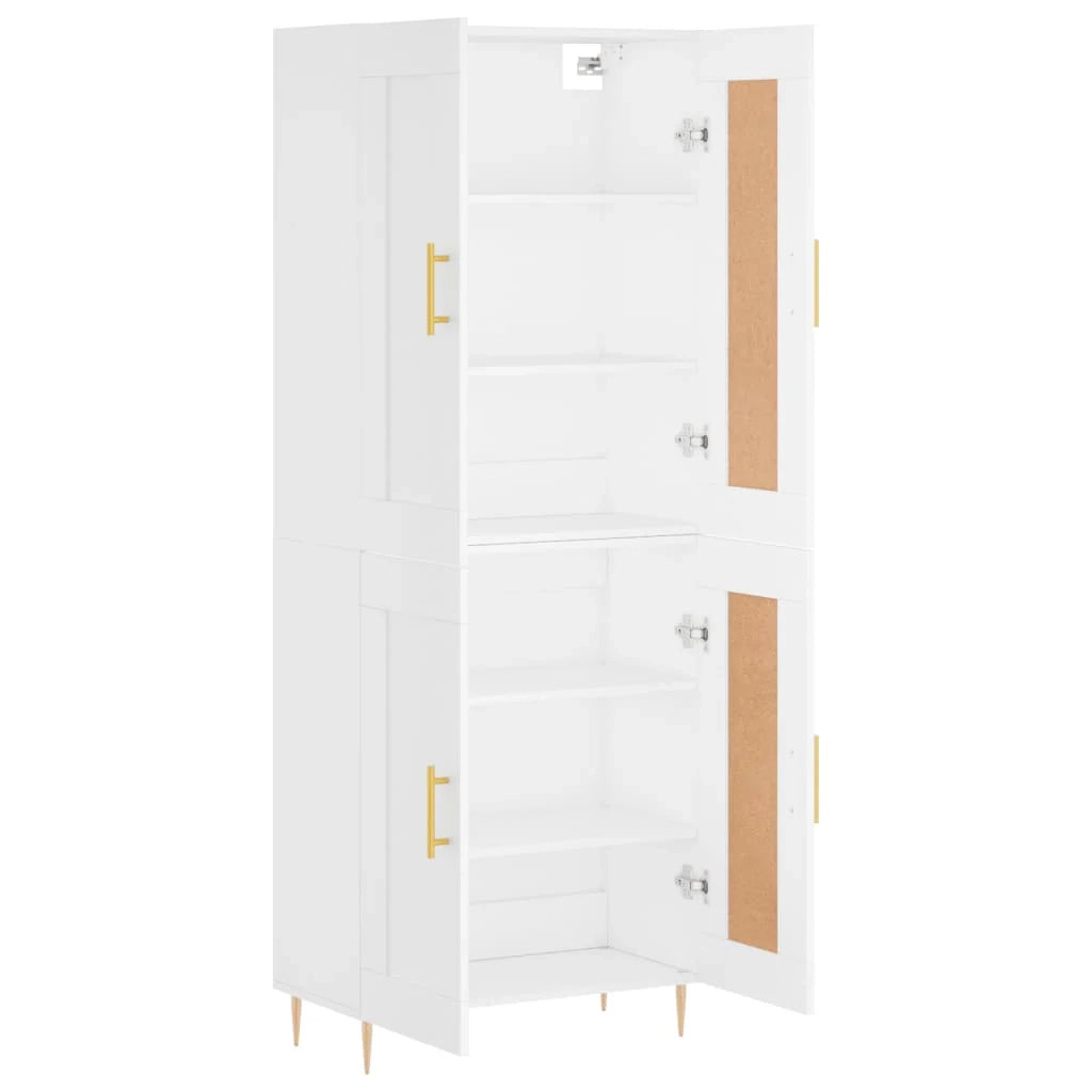 Buffet credenza cassettiera armadio mobile contenitore organizer cucina soggiorno salotto alto 69,5 x 34 x 180 cm legno ingegnerizzato bianco 02_0032521