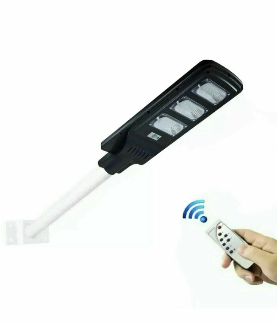 Lampione stradale solare da 90w con pannello faro crepuscolare piu telecomando