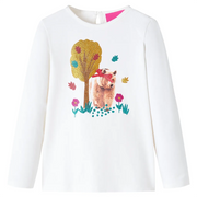 Maglietta da Bambino a Maniche Lunghe Ecru 116 13816