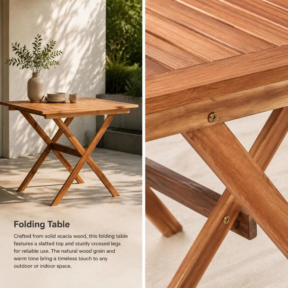 Garden Table 110x67x74 Cm Solid Acacia Wood