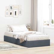 Letto ottomano Grigio Scuro 90 x 190 cm Velluto