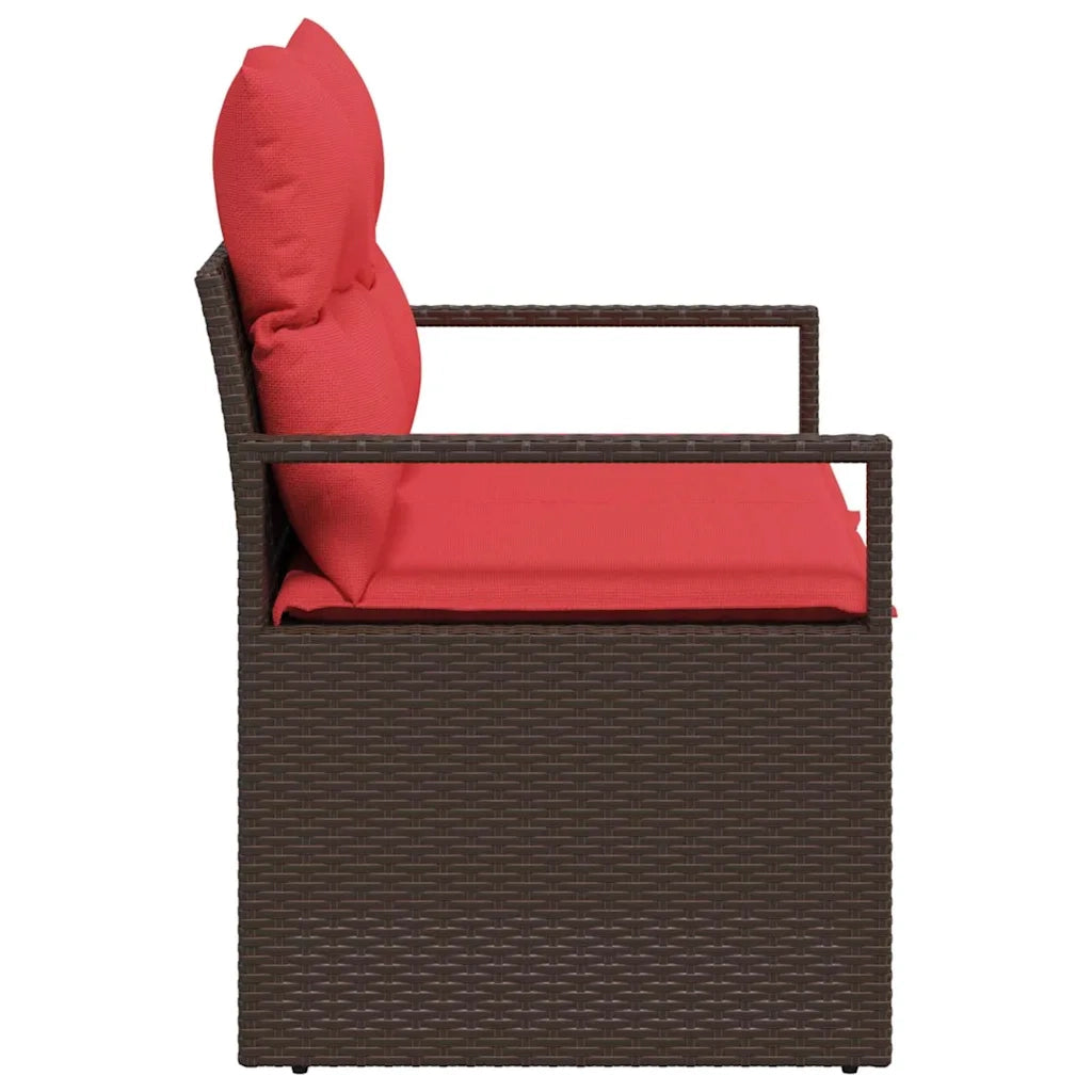 Divano da giardino con cuscino 120 x 62 x 69 cm. polyrattan 42006768