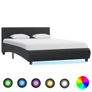 Giroletto con LED-Struttura Letto Nero in Similpelle 120x200 cm 820020