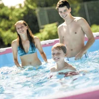 28290NP - Piscina Metal Frame Rosa 244X76Cm