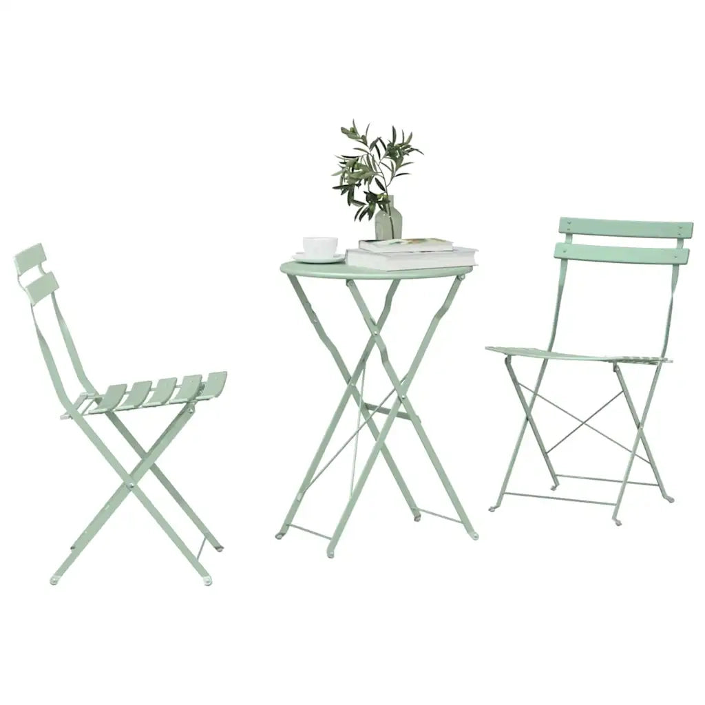 Set Bistro Pieghevole 3 pcs Spuma marina Acciaio 42002970