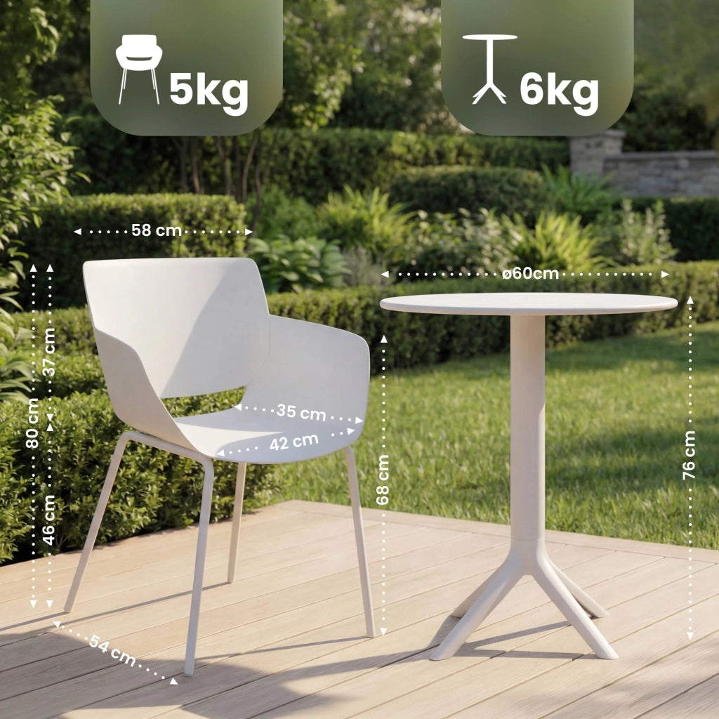 Set di mobili da giardino Siora con 2 sedie 2