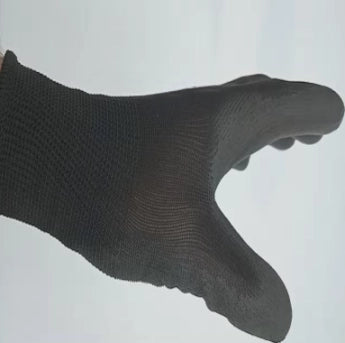 GUANTO POLIESTERE/POLIURETANO NERO IDEAL STAR Tg. 8 - 12 paia- IDEAL STAR