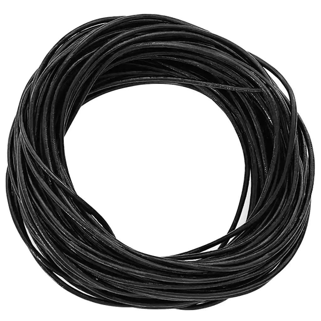 Cordino in Pelle Nero ?2 mm x 5 m Pelle CFW7230920