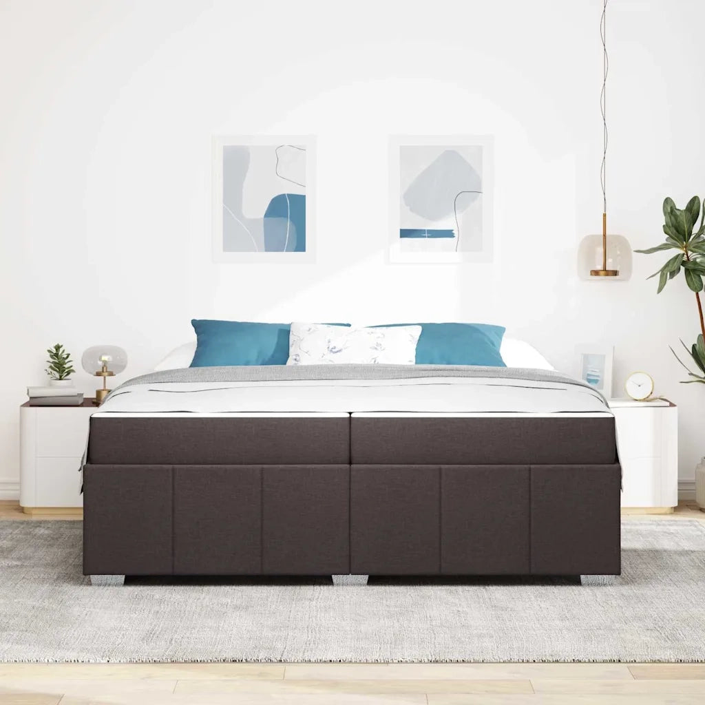 Struttura del letto Marrone Scuro 200 x 200 cm Tessuto 3398310