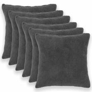 Federa 6 pcs HEERLEN Grigio Scuro 70 x 70 cm Bouclé 913396