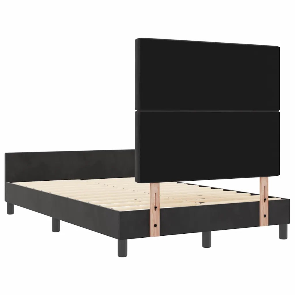 Letto a molle con testiera Nero 120 x 200 cm Velluto 3344869