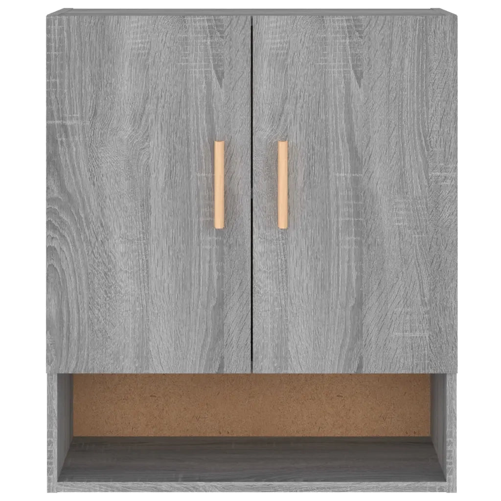 Armadietto a Muro Grigio Sonoma 60x31x70cm in Legno Multistrato