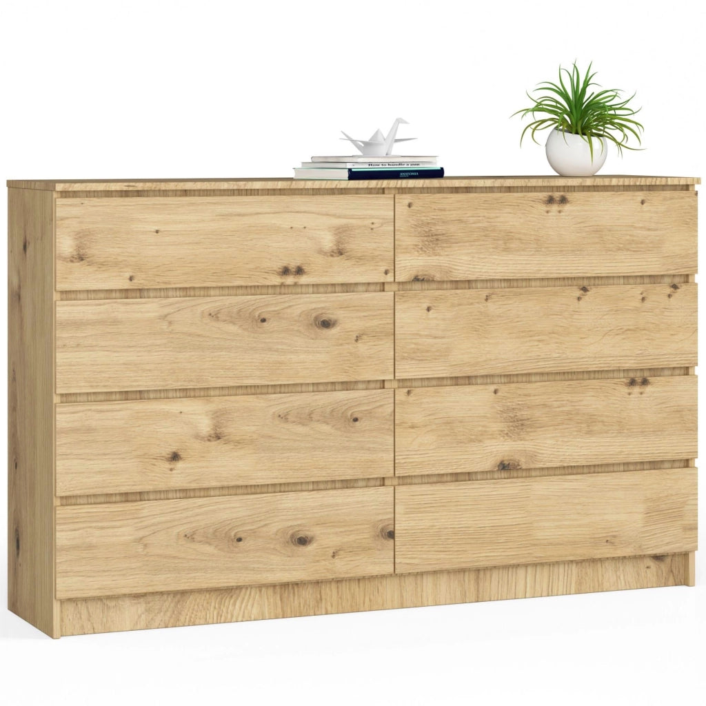 Cassettiera AKORD K160 Quercia Artisan 160 cm 8 cassetti 160x40x99 cm